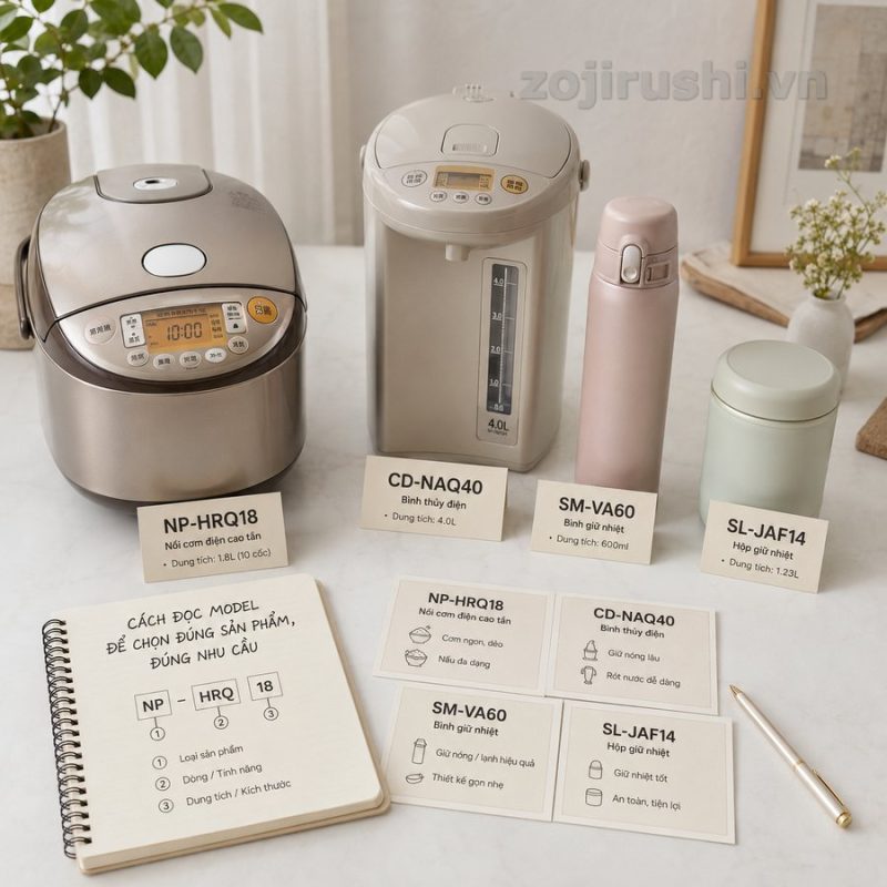 Cách đọc model Zojirushi để chọn đúng sản phẩm, đúng nhu cầu 1 Cách đọc model Zojirushi để chọn đúng sản phẩm, đúng nhu cầu