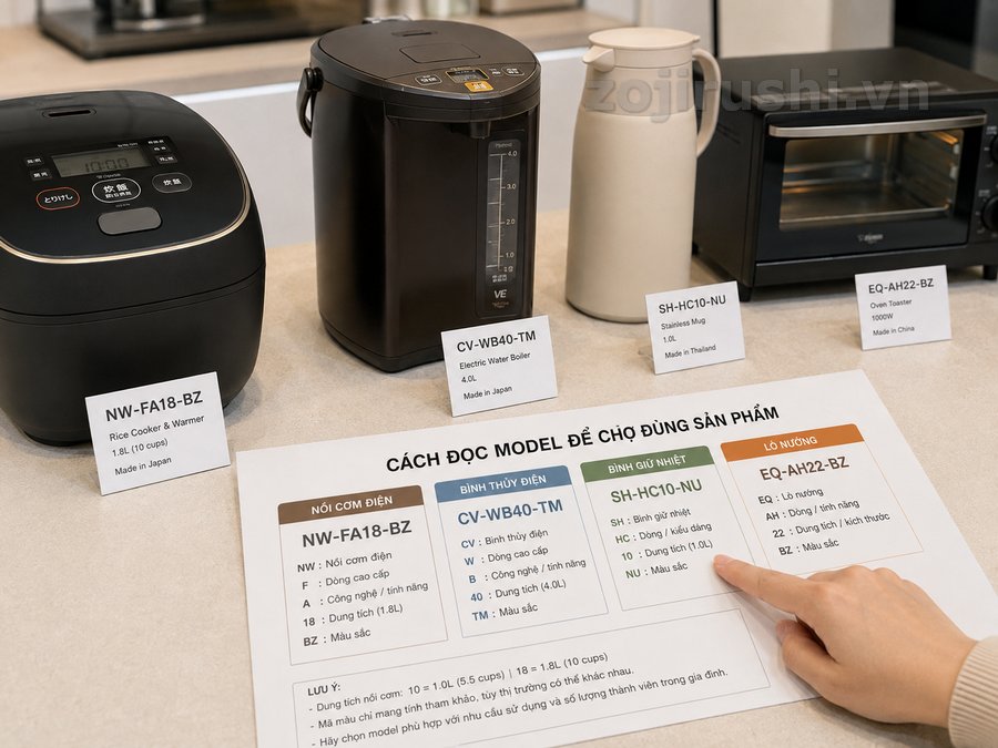 Cách đọc model Zojirushi để chọn đúng sản phẩm, đúng nhu cầu 2 Cách đọc model Zojirushi để chọn đúng sản phẩm, đúng nhu cầu