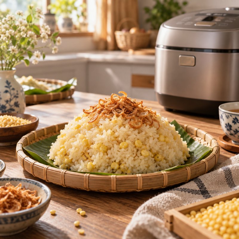 Cách nấu xôi đậu xanh bằng nồi cơm Zojirushi dẻo thơm, không cần xửng hấp 1 Cách nấu xôi đậu xanh bằng nồi cơm Zojirushi dẻo thơm